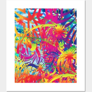 Abstract Magical Garden Posters and Art